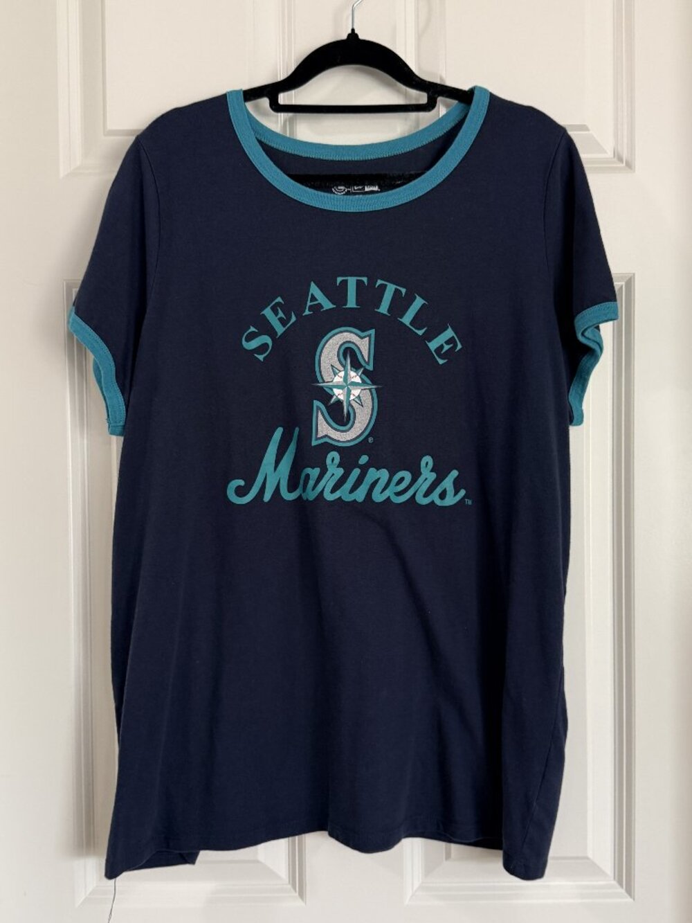 Seattle Mariners New Era Women's Ringer Tee - Size 2XL